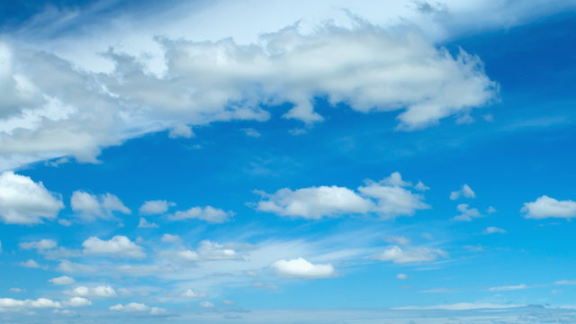 Beautiful blue sky with clouds, skyscape.