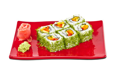 japan vegetarian roll with dill vegetables