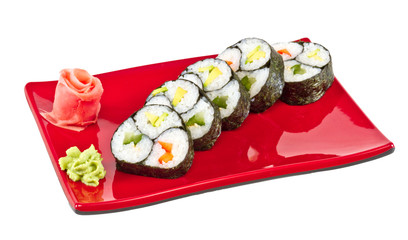 japan vegetarian roll with vegetables