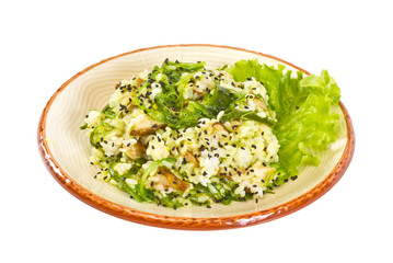 tasty rice with mushrooms