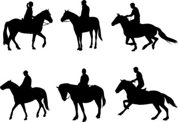 horsemen silhouettes