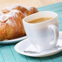 Coffee with croissant
