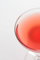 Glass with red cocktail