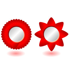 red and white button vector illustration