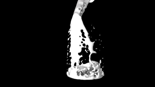 white fluid flowing in an invisible glass