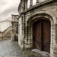 Fototapeta na wymiar foot of the St. Michael and Gudula Cathedral. Brussels. Belgium