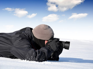 photographer outdoor in winter