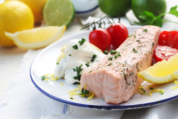 Steamed Salmon