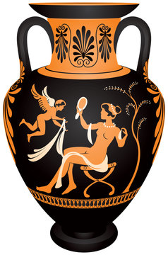 Amphora, Venus and Cupid
