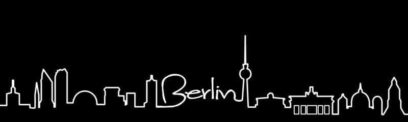 Berlin Skyline Kontur Name
