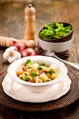 Pasta with sausage and broccoli