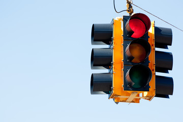 Red light traffic signal with copy space - 39165303