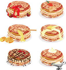 pancakes with different fillings