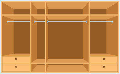 Wardrobe room. Furniture.