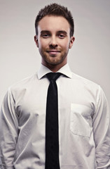 Young handsome businessman.