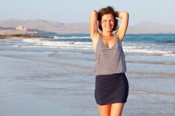 Young woman on a beach