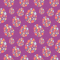 Stylized easter eggs seamless texture