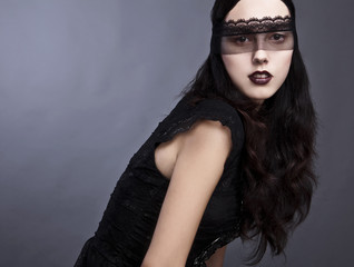 elegancy and beauty of young beautiful girl