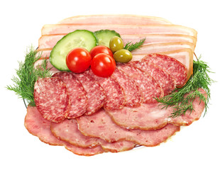 Beautiful sliced food arrangement