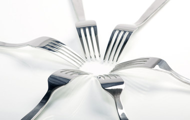 abstract fork background as a food concept