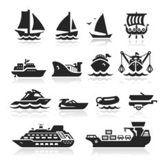 Ships and boats icons