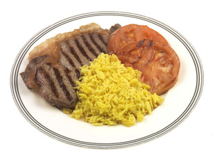 Steak with Rice
