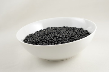 Black beans on bowls