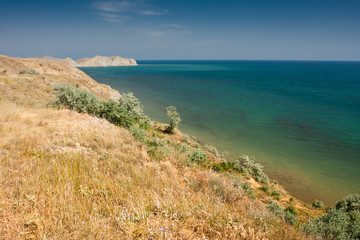 view of shore near Koktebel, Crimea