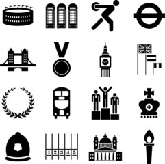 Naklejka premium London Olympic Games icons