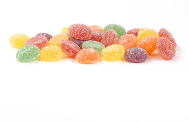 Coloured jelly candy sweets