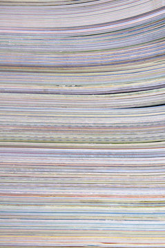 Paper textures. stack of magazines
