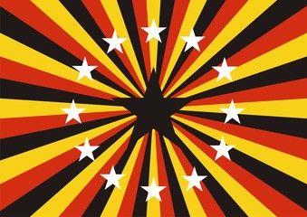 Fototapeta European community - German flag sunburst obraz