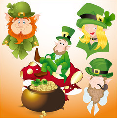 Patrick's Day Cartoon Vectors