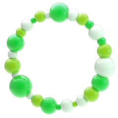 Abstract circular frame made of spheres isolated