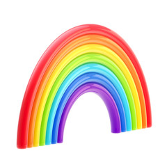 Symbolic glossy rainbow isolated on white