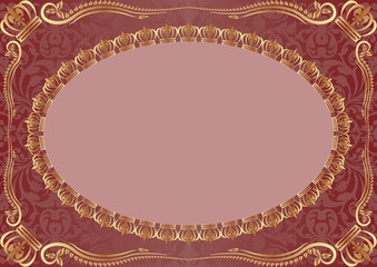 background with gold ornaments