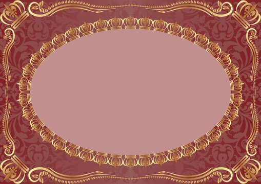 background with gold ornaments