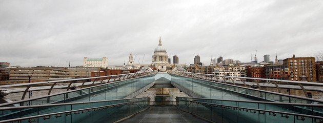 St Paul's Cathedral and Millennium Bridge