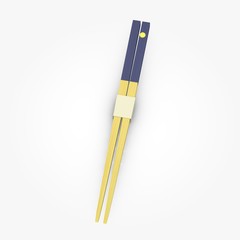 3d render of chopsticks (for food)