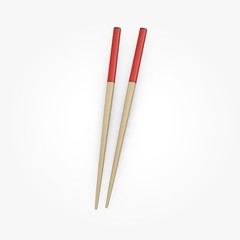 3d render of chopsticks (for food)