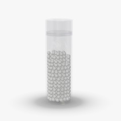 3d render of flask with homeopatics