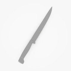 3d render of metal knife