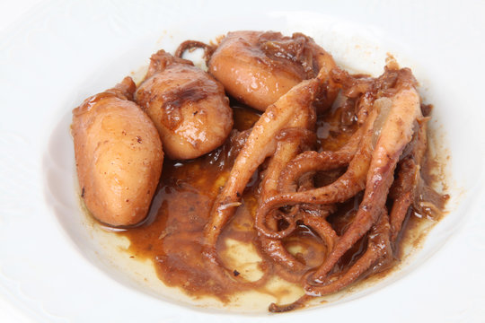 pulpitos con cebolla