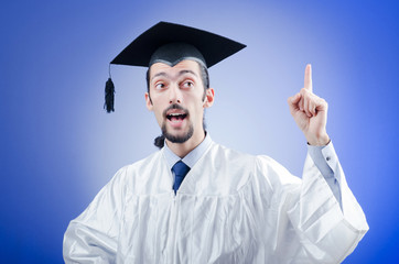 Young male student graduate