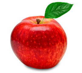 red apple isolated on white background