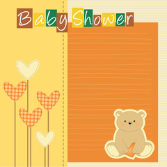 baby shower - nascita bimba - fiori cuori orsetto