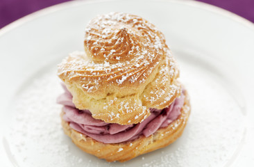Raspberry Cream Puff