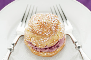 Raspberry Cream Puff