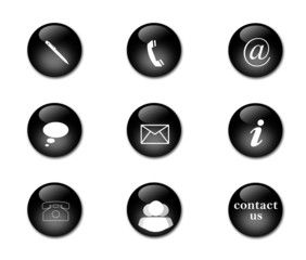 contact signs in black