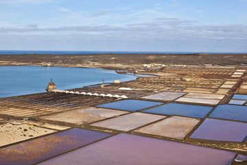 Fototapeta premium Salt refinery, Saline from Janubio, Lanzarote